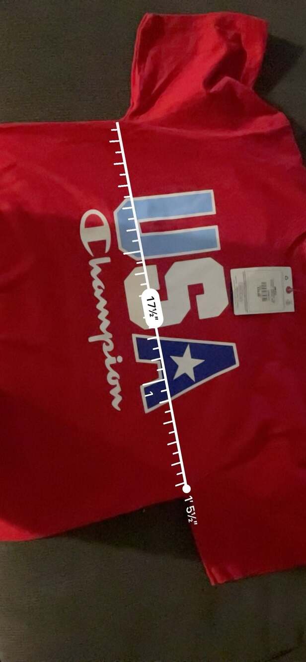 Champion Small Classic Graphic USA T-Shirt Red - Picture 7 of 7